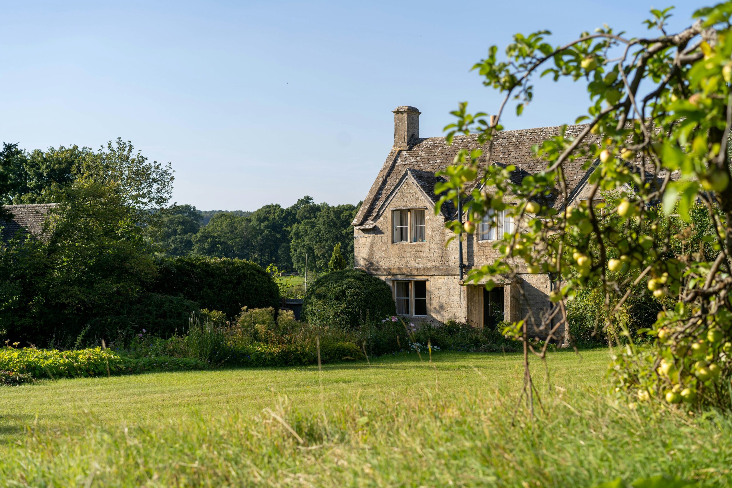 A rustic county house in the British countryside